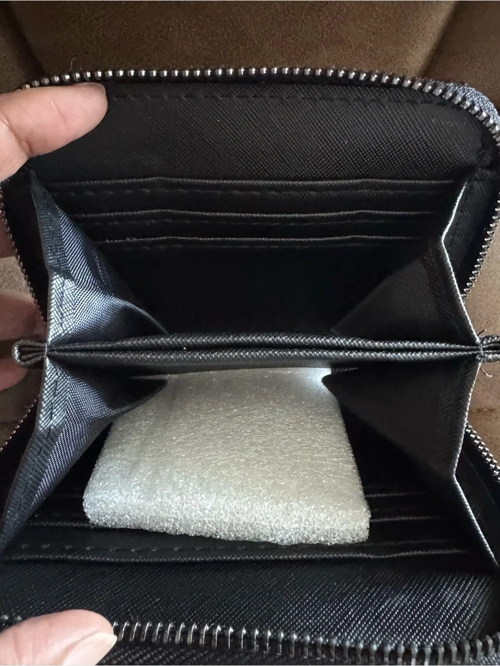 Black Quilted Card Wallet
